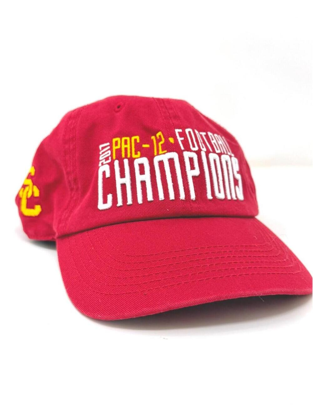 USC Trojans 2017 Pac-12 Football Champions Hat Red Adjustable Top Of The World